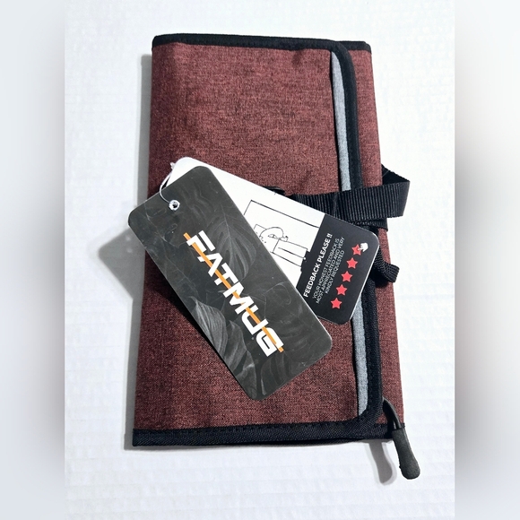 FATMUG Polyester Travel Organizer Bag For Small Electronic & Accessories Maroon - Picture 2 of 8